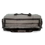 Smell proof duffle bag top view with the zip cover open