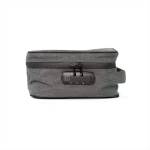 heather grey smell proof stash bag front