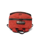Red smell proof backpack top