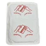 Open adhesive hand warmer front view